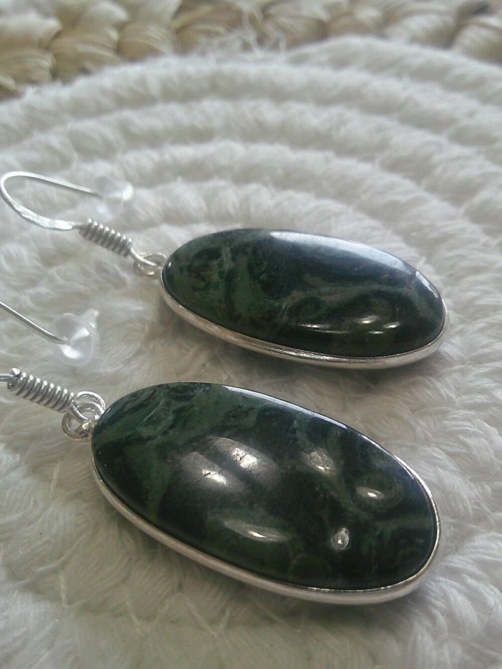 Gorgeous AFRICAN KAMBABA JASPER Handmade Sterling 925 Dangle Earrings #262F
